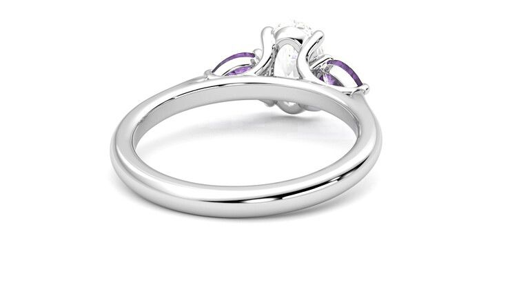 Taylor & Hart Affinity Oval Engagement Ring 360 degree image 13