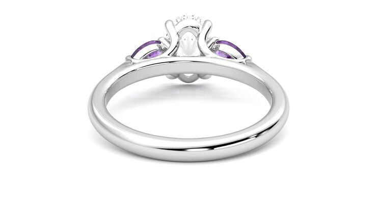 Taylor & Hart Affinity Oval Engagement Ring 360 degree image 14