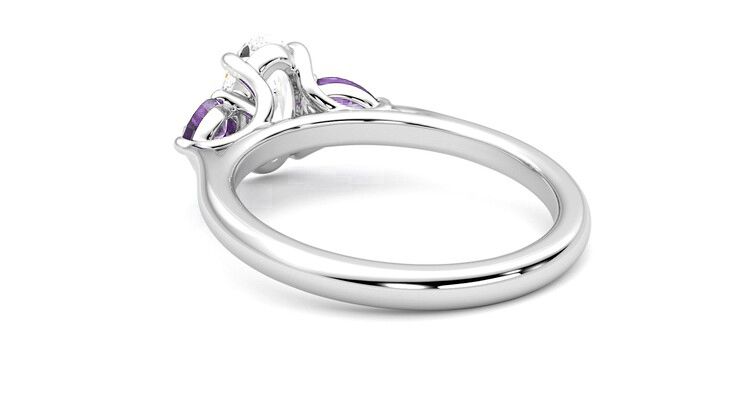 Taylor & Hart Affinity Oval Engagement Ring 360 degree image 16