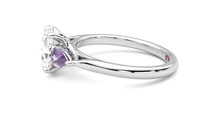 Taylor & Hart Affinity Oval Engagement Ring 360 degree image 20