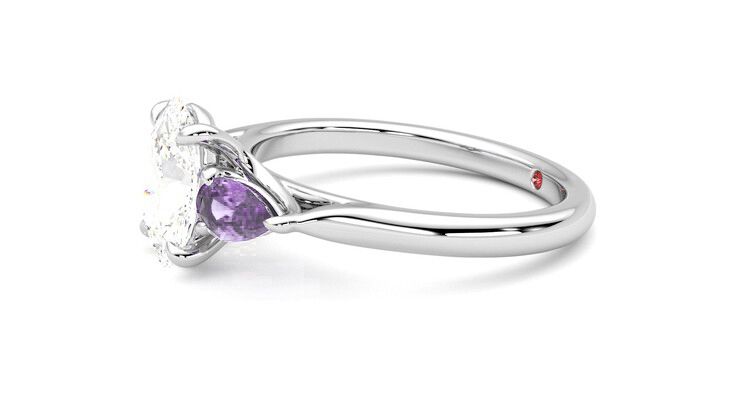 Taylor & Hart Affinity Oval Engagement Ring 360 degree image 21