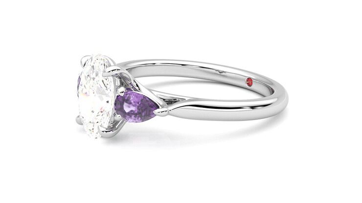 Taylor & Hart Affinity Oval Engagement Ring 360 degree image 22