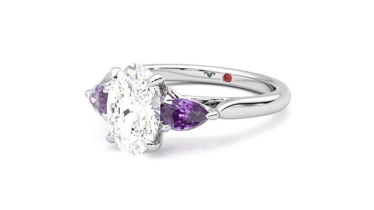 Taylor & Hart Affinity Oval Engagement Ring 360 degree image 24