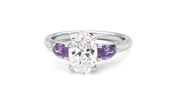 Taylor & Hart Affinity Oval Engagement Ring 360 degree image 27