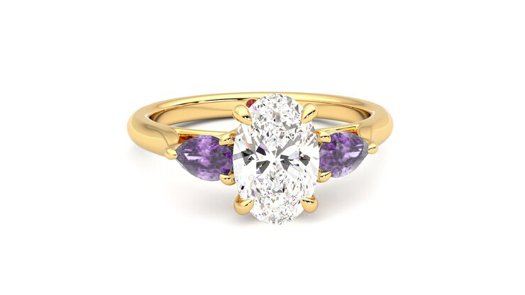 Taylor & Hart Affinity Oval Engagement Ring 360 degree image 2