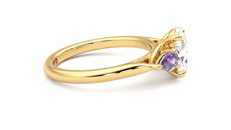 Taylor & Hart Affinity Oval Engagement Ring 360 degree image 9