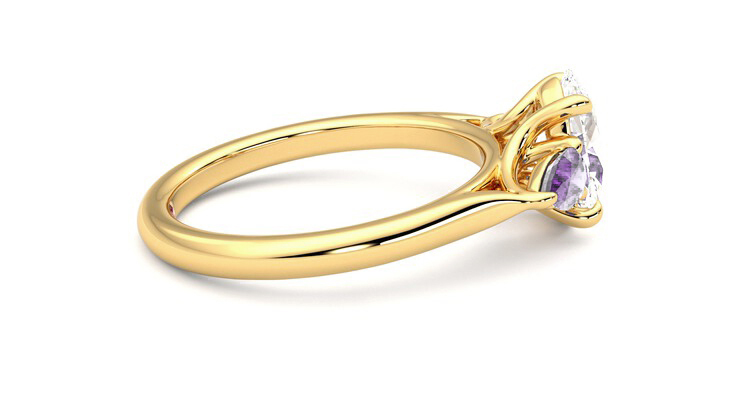 Taylor & Hart Affinity Oval Engagement Ring 360 degree image 10
