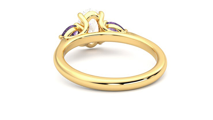Taylor & Hart Affinity Oval Engagement Ring 360 degree image 16