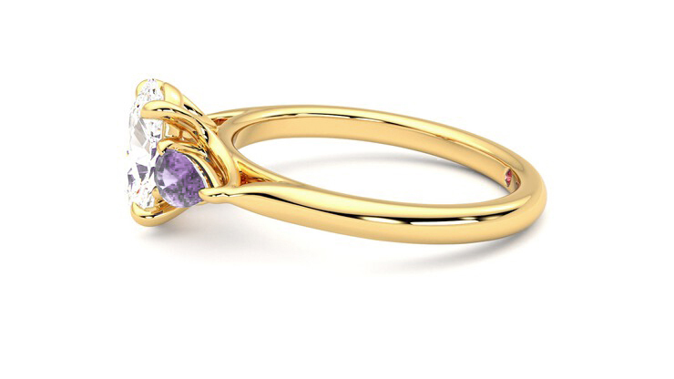 Taylor & Hart Affinity Oval Engagement Ring 360 degree image 21