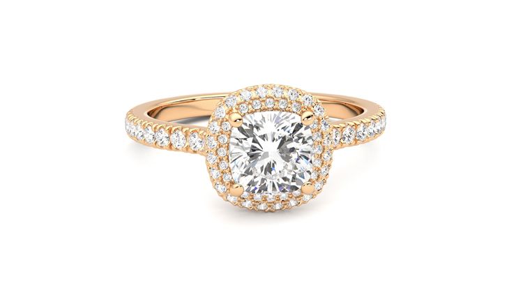 Taylor & Hart Aflutter Cushion Engagement Ring 360 degree image 2