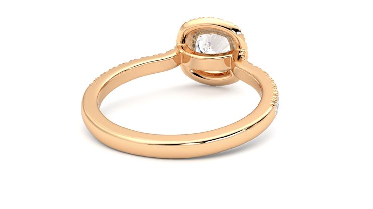 Taylor & Hart Aflutter Cushion Engagement Ring 360 degree image 14