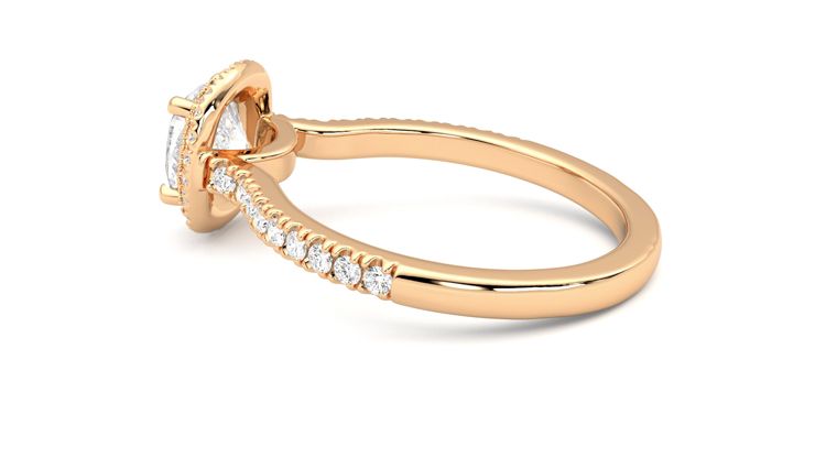 Taylor & Hart Aflutter Cushion Engagement Ring 360 degree image 19