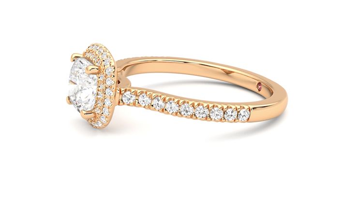 Taylor & Hart Aflutter Cushion Engagement Ring 360 degree image 22