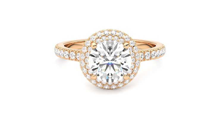 Taylor & Hart Aflutter Round Engagement Ring 360 degree image 0