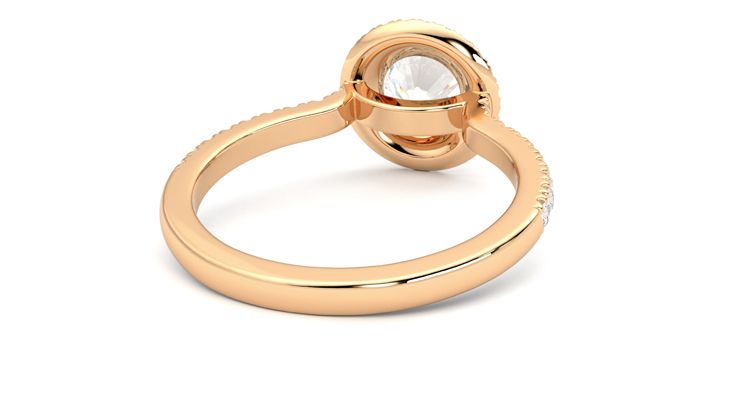 Taylor & Hart Aflutter Round Engagement Ring 360 degree image 14