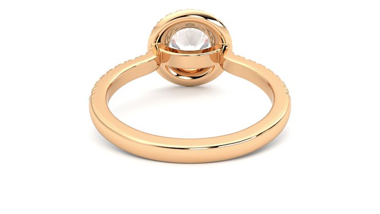Taylor & Hart Aflutter Round Engagement Ring 360 degree image 15