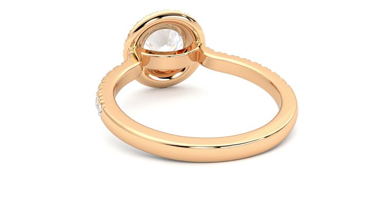 Taylor & Hart Aflutter Round Engagement Ring 360 degree image 16