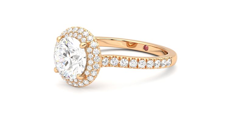 Taylor & Hart Aflutter Round Engagement Ring 360 degree image 24