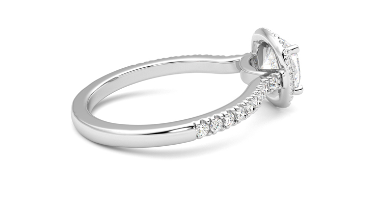 Taylor & Hart Aflutter Cushion Engagement Ring 360 degree image 11