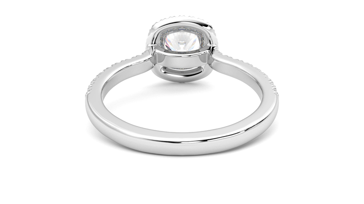 Taylor & Hart Aflutter Cushion Engagement Ring 360 degree image 15
