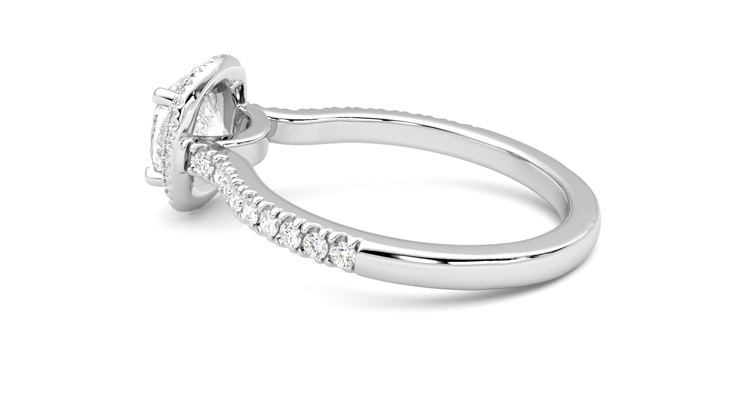 Taylor & Hart Aflutter Cushion Engagement Ring 360 degree image 19
