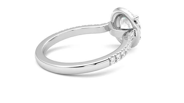 Taylor & Hart Aflutter Round Engagement Ring 360 degree image 12