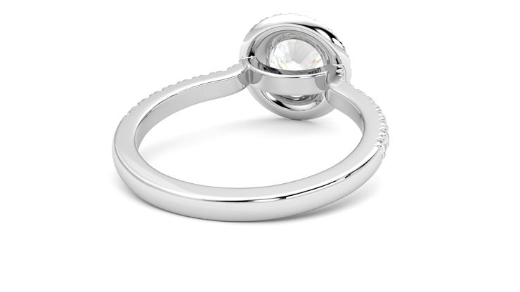 Taylor & Hart Aflutter Round Engagement Ring 360 degree image 14