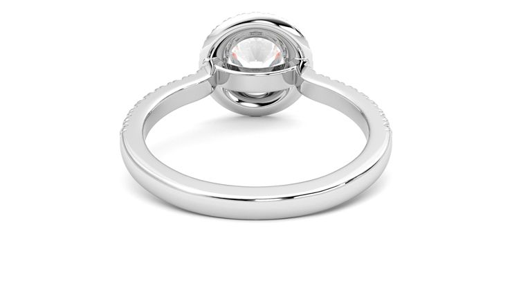 Taylor & Hart Aflutter Round Engagement Ring 360 degree image 15