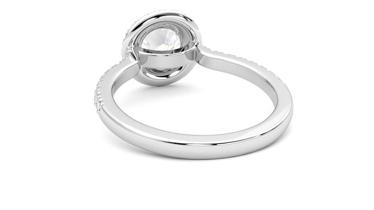 Taylor & Hart Aflutter Round Engagement Ring 360 degree image 16