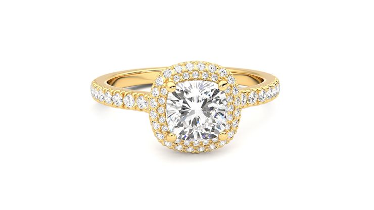 Taylor & Hart Aflutter Cushion Engagement Ring 360 degree image 2