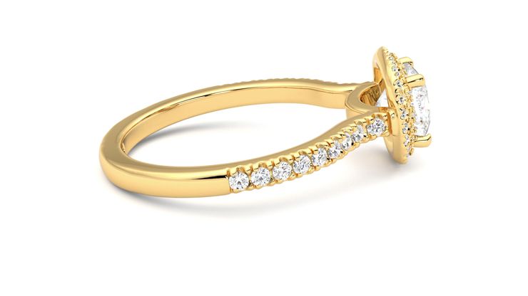 Taylor & Hart Aflutter Cushion Engagement Ring 360 degree image 10