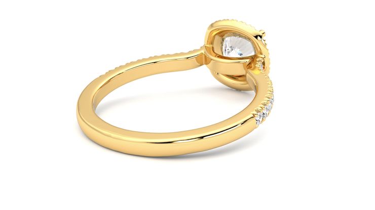 Taylor & Hart Aflutter Cushion Engagement Ring 360 degree image 13