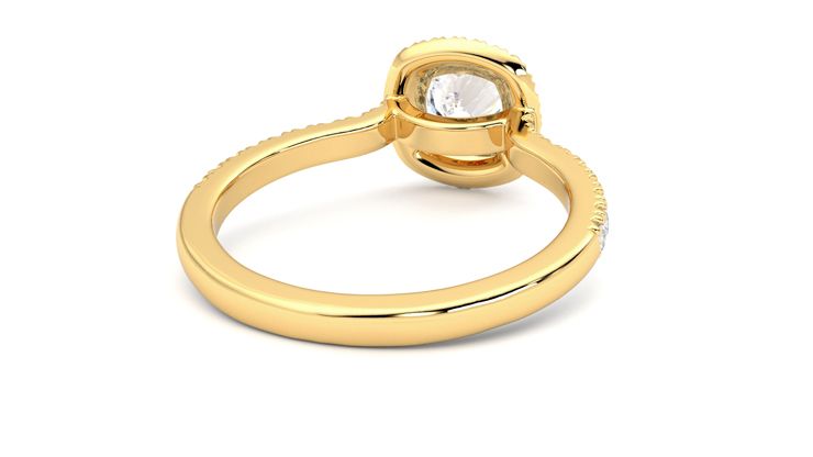 Taylor & Hart Aflutter Cushion Engagement Ring 360 degree image 14