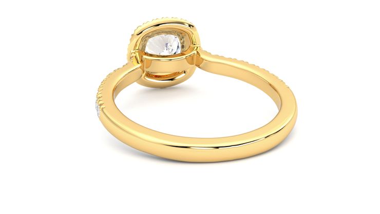 Taylor & Hart Aflutter Cushion Engagement Ring 360 degree image 16