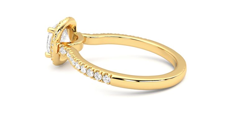 Taylor & Hart Aflutter Cushion Engagement Ring 360 degree image 19