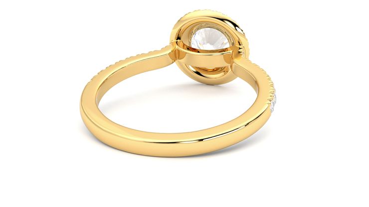 Taylor & Hart Aflutter Round Engagement Ring 360 degree image 14