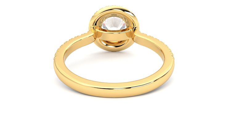 Taylor & Hart Aflutter Round Engagement Ring 360 degree image 15