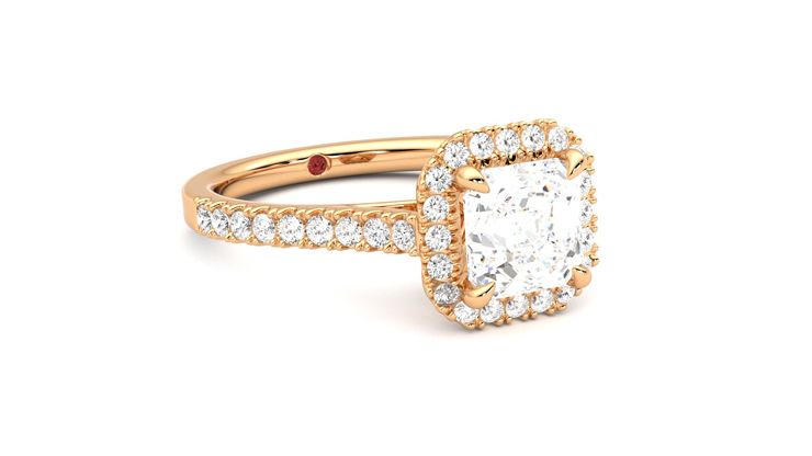 Taylor & Hart Allure Asscher Engagement Ring 360 degree image 5