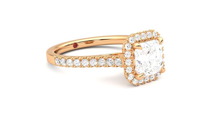 Taylor & Hart Allure Asscher Engagement Ring 360 degree image 6