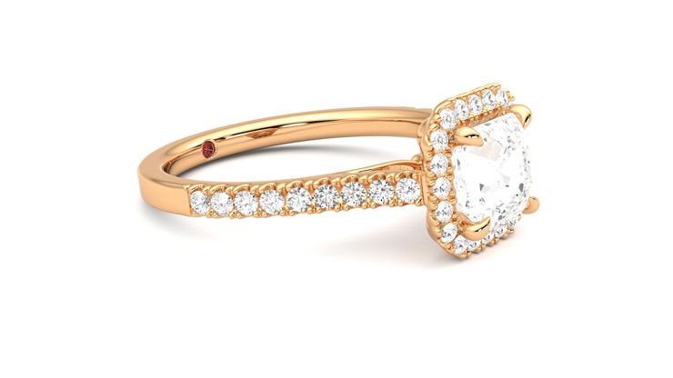 Taylor & Hart Allure Asscher Engagement Ring 360 degree image 7