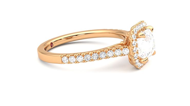 Taylor & Hart Allure Asscher Engagement Ring 360 degree image 8