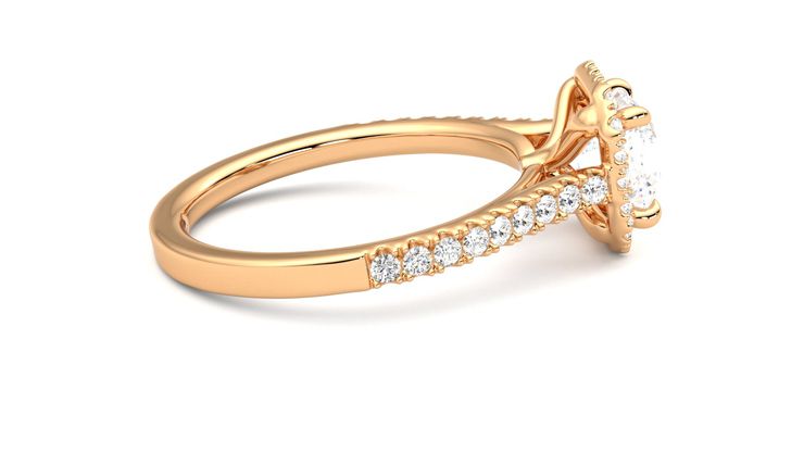 Taylor & Hart Allure Asscher Engagement Ring 360 degree image 10