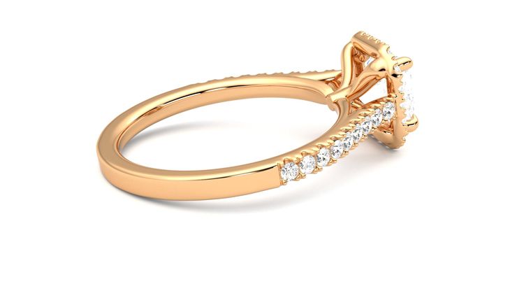 Taylor & Hart Allure Asscher Engagement Ring 360 degree image 11