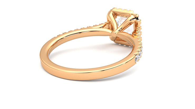 Taylor & Hart Allure Asscher Engagement Ring 360 degree image 13