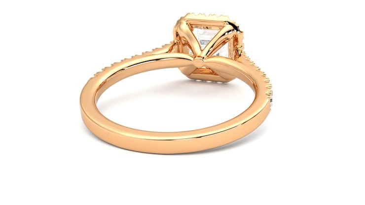 Taylor & Hart Allure Asscher Engagement Ring 360 degree image 14