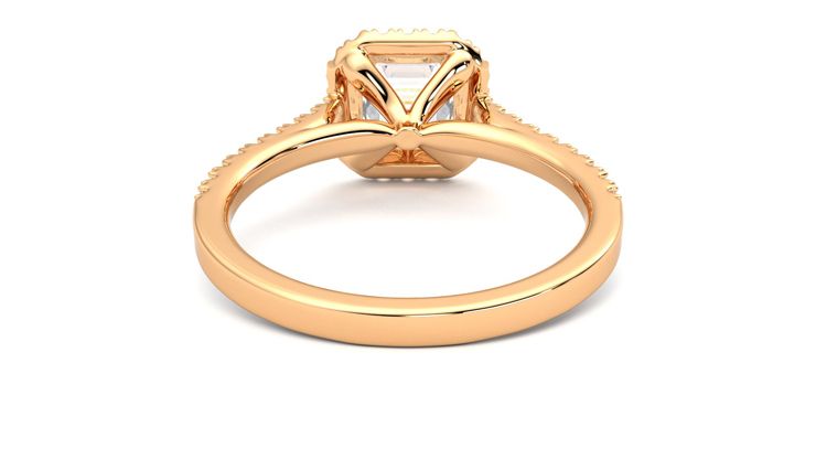 Taylor & Hart Allure Asscher Engagement Ring 360 degree image 15
