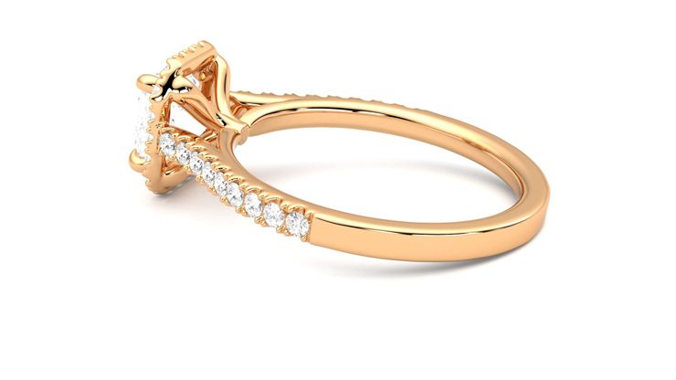 Taylor & Hart Allure Asscher Engagement Ring 360 degree image 19