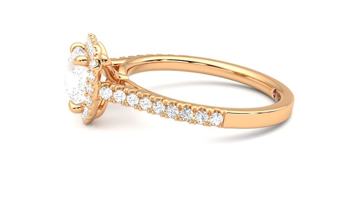 Taylor & Hart Allure Asscher Engagement Ring 360 degree image 21
