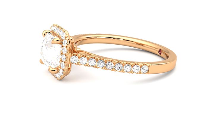 Taylor & Hart Allure Asscher Engagement Ring 360 degree image 22