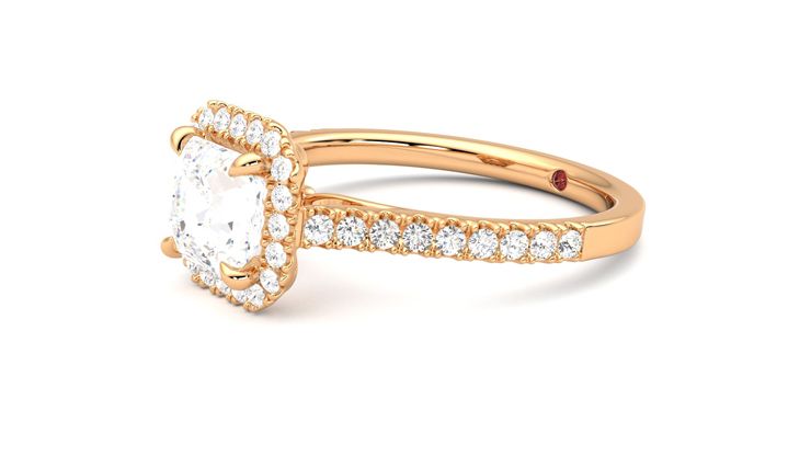 Taylor & Hart Allure Asscher Engagement Ring 360 degree image 23